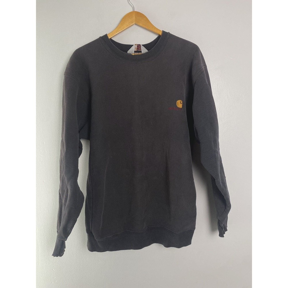 Vintage 80s 90s Carhartt Reverse Weave Crewneck Large XL Champion Jacket Black